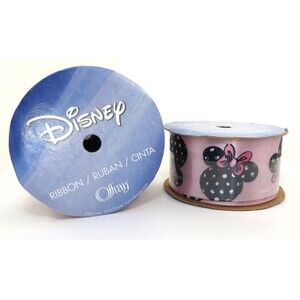 Offray Disney Minney Ribbon,1 1/2"  Grosgrain Polyester Ribbon, 2x9'